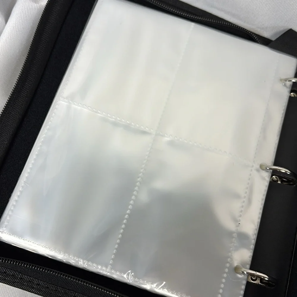 Pokemon colorful  leather Binder full zip and  card holder included New!